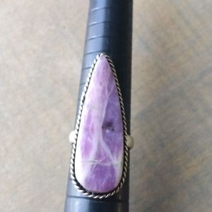 Purple Lepidolite Ring